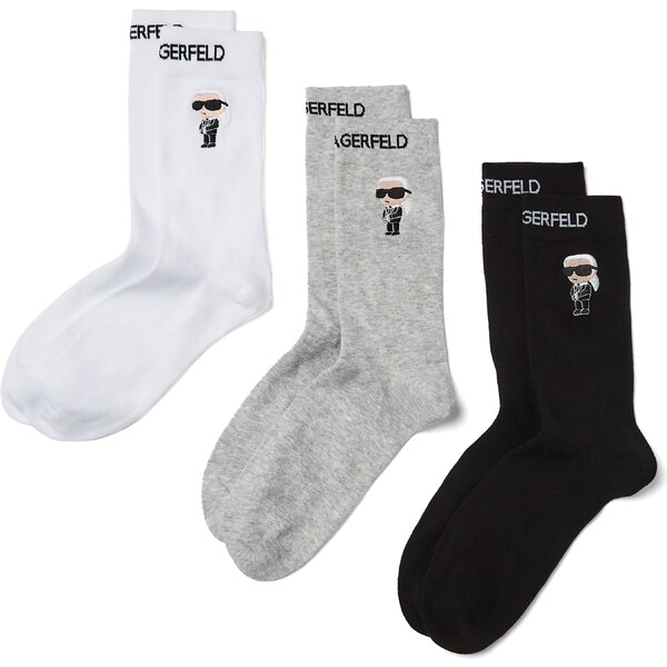 Karl Lagerfeld Ponožky sivá / čierna / biela 66695052