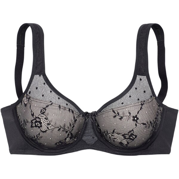 NUANCE Zmenšujúca podprsenka krémová / čierna 54246955