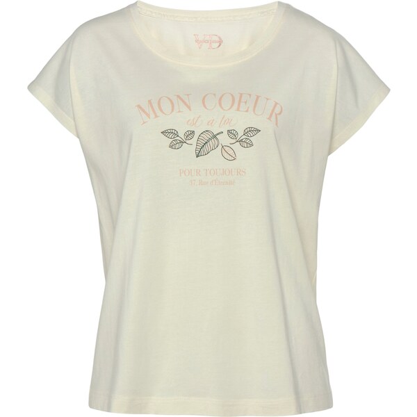 VIVANCE Tričká na spanie krémová / tmavozelená / rosé 54255217