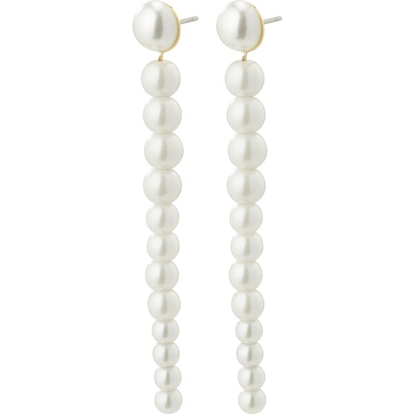 Pilgrim Náušnice Beat zlatá / perlovo biela 54257134