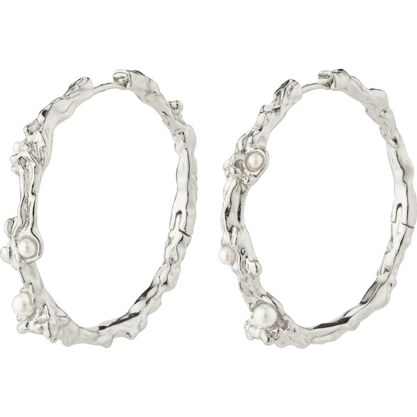 Pilgrim Náušnice Raelynn strieborná / perlovo biela 54273794