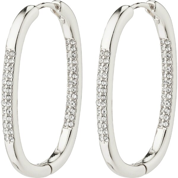 Pilgrim Náušnice Star strieborná / priehľadná 54273819