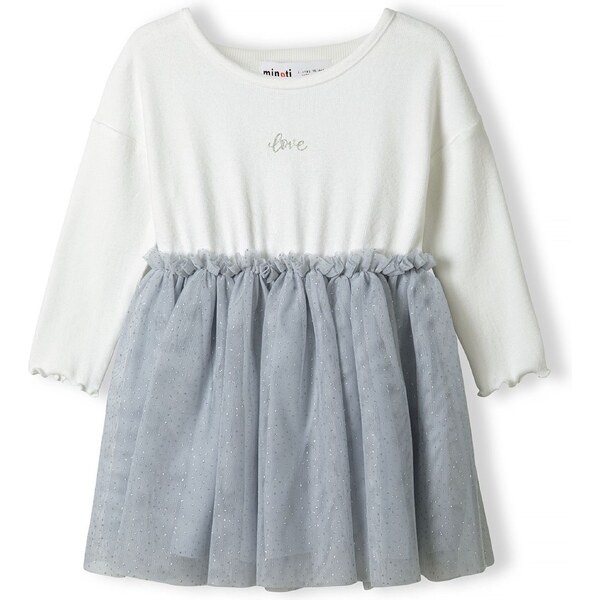 MINOTI Šaty svetlosivá / strieborná / biela 54280665