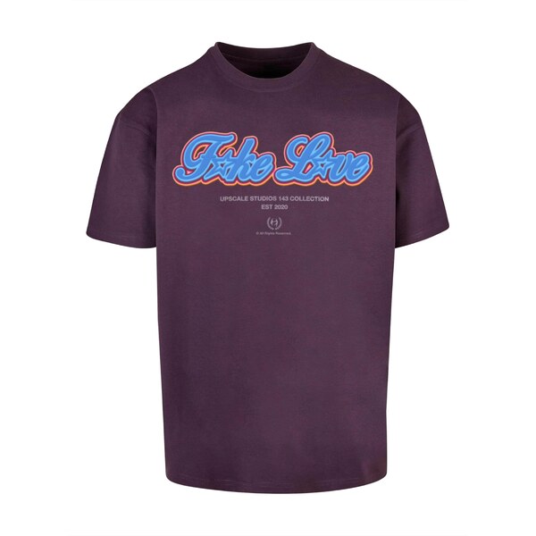 MT Upscale Tričko F*ke L*ve modrá / černicová / oranžová 54288138