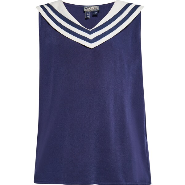 DreiMaster Vintage Blúzka námornícka modrá / biela 54294146