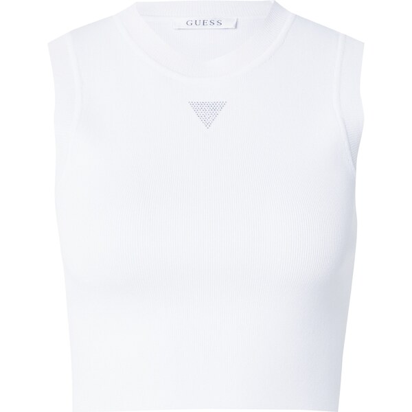 GUESS Vyšívaný top Alexia strieborná / biela 52562676