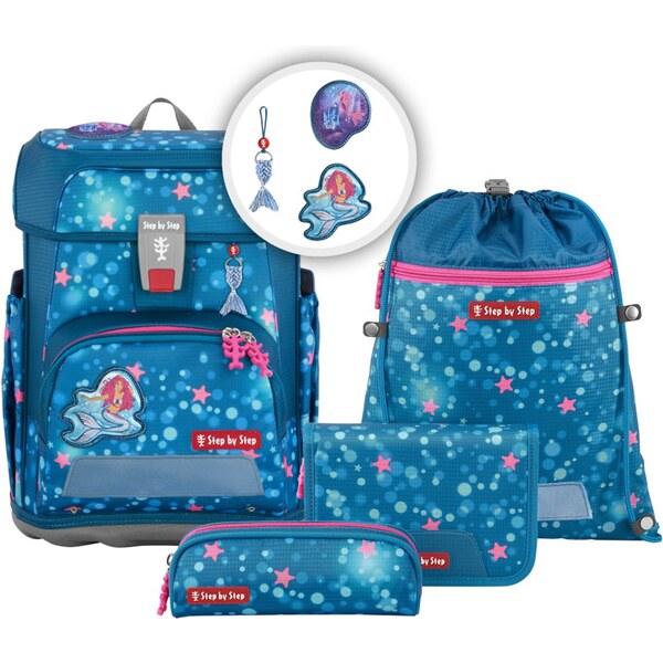 Step by Step Školní aktovka CLOUD pro prvňáčky - 5-dílný set - Mermaid 50102945