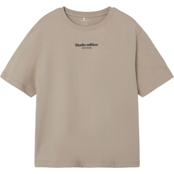 NAME IT Tričko Brody tmavobéžová / čierna 54311398