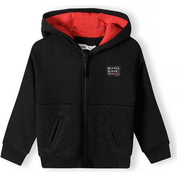MINOTI Tepláková bunda červená / čierna / biela 54280674