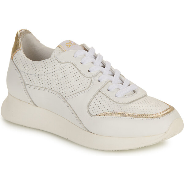 Myma Nízke tenisky 7715MY02-CUIR-BLANC-LAMINATO-PLATINE-CUIR-BLANC 62500436