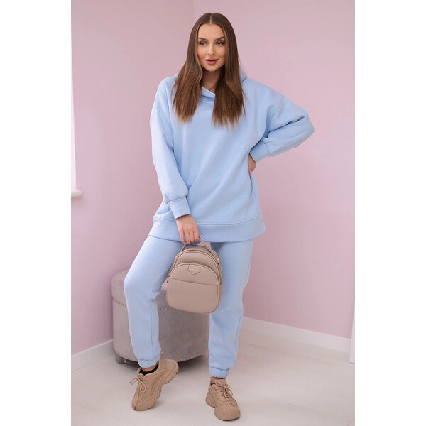 Kesi Dámska tepláková súprava s kapucňou Paris blankytná modrá, Farba 35584898