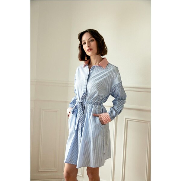 CALIE PARIS Caile - Pruhované košeľové šaty 50144557