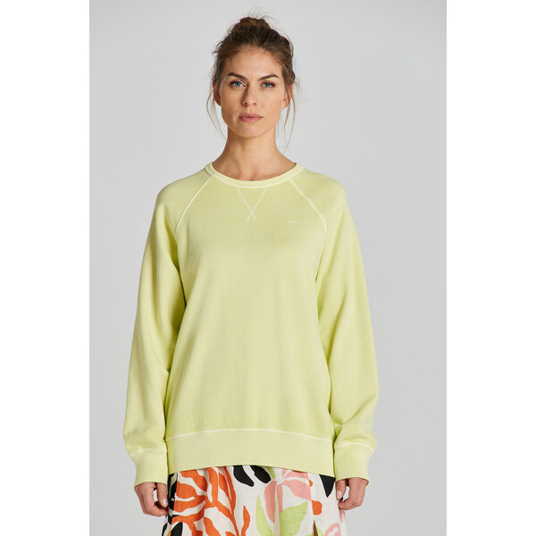 MIKINA GANT REL SUNFADED C-NECK SWEAT PASTEL LIME 50156160