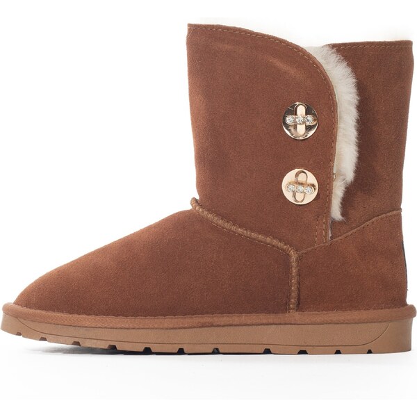 Gooce Nízke čižmy Bella hnedá / zlatá / čierna / biela 54266232