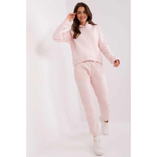 MladaModa Tepláková súprava s kapucňou model 29199 pudrovo ružová 50165873