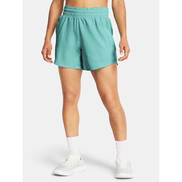 Tyrkysové dámske športové kraťasy Under Armour Flex Woven Short 5in 50592742