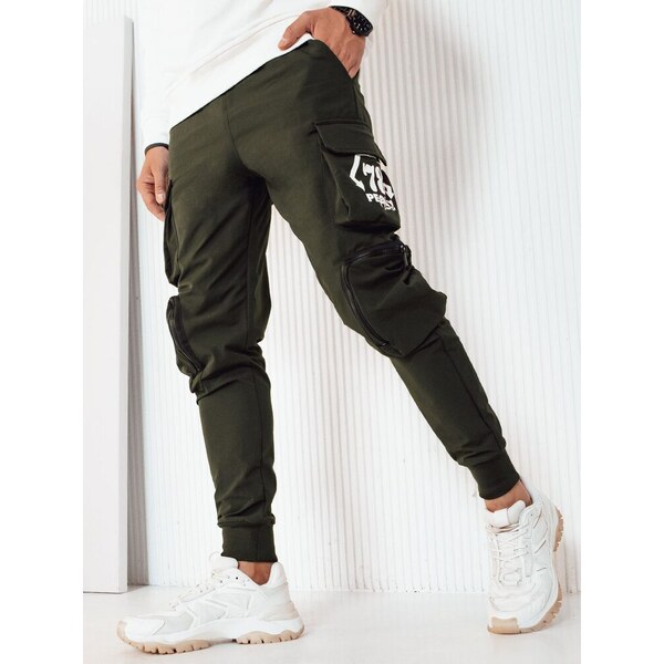 Dstreet Nadčasové zelené joggery s vreckami 50175129
