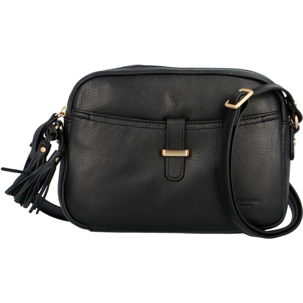 Dámska kožená crossbody kabelka čierna - Hexagona Dornie čierna 50179924