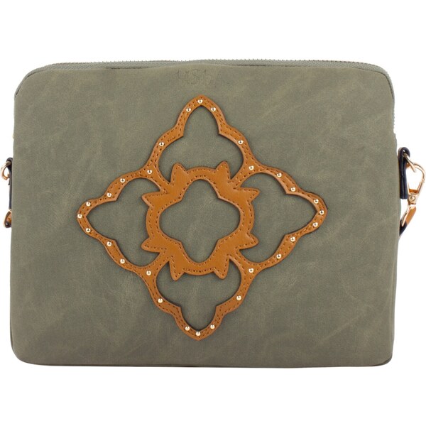 usha FESTIVAL Taška cez rameno Carnea koňaková / zelená 54252700