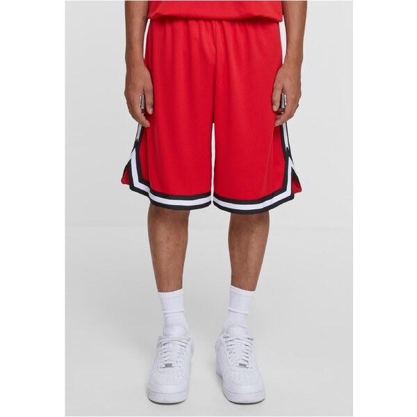 Urban Classics Mens Stripes Mesh Shorts - Red 57754163