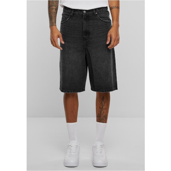 Urban Classics Mens 90s Heavy Denim Shorts - Black 50579049