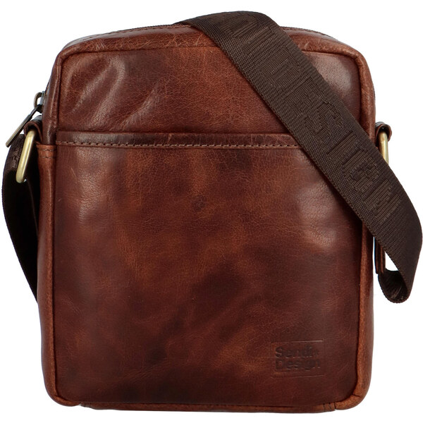 Pánska kožená crossbody taška hnedá - SendiDesign McRion hnedá 56864839