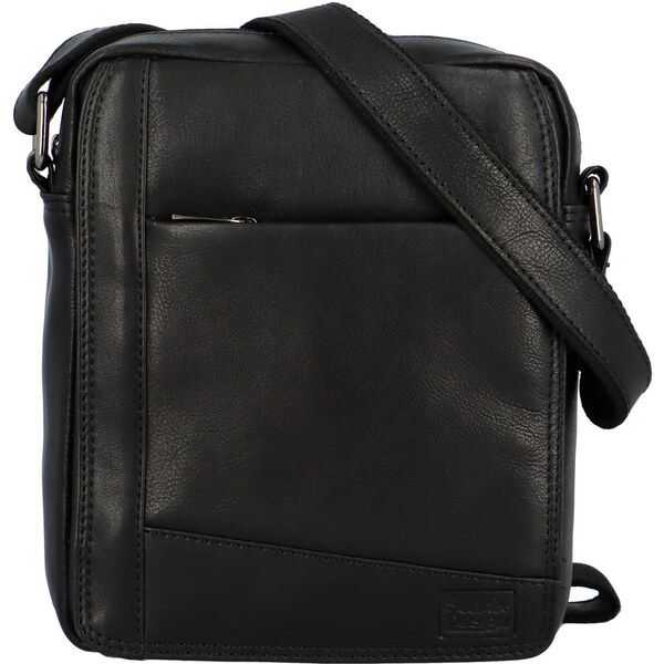 Pánska kožená taška cez rameno čierna - SendiDesign Kartol čierna 56864837