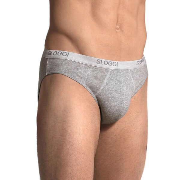 Sloggi Pánske slipy Basic mini grey 58325787
