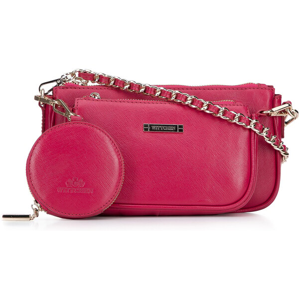 Dámska dvojitá kožená kabelka Wittchen s puzdrom na retiazku 29-4E-011 66065325