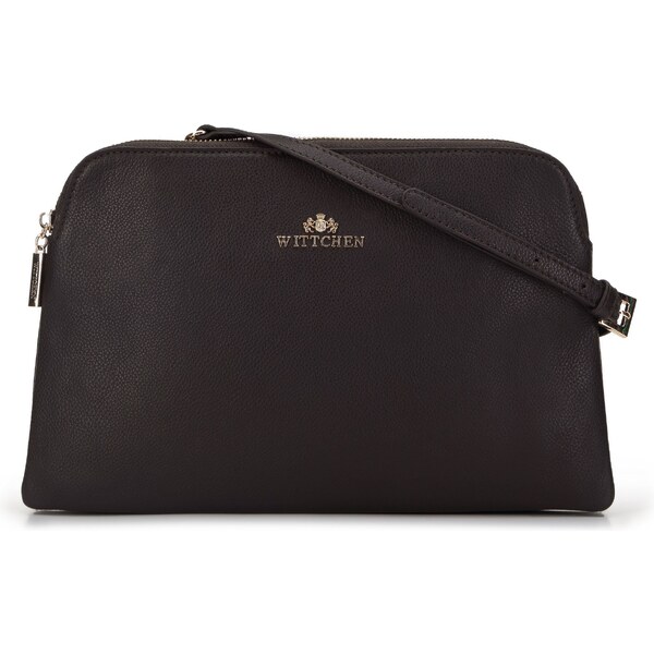 Dámska klasická dvojkomorová kožená crossbody kabelka Wittchen 29-4E 66065321