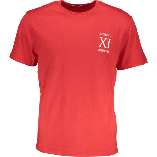 Pánske červené tričko Bikkembergs 64704577