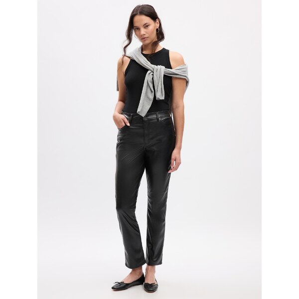 Dámske Koženkové nohavice High Rise GAP 406629-00 66268362