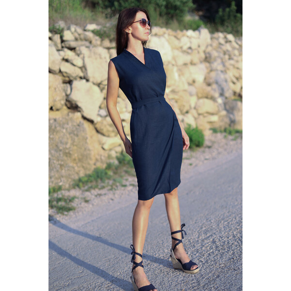 Lotika Zavinovacie šaty zo 100% lanu 62871896