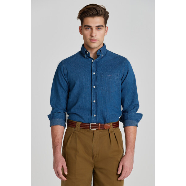 KOŠEĽA GANT REG INDIGO DOT SHIRT DARK INDIGO 48836897