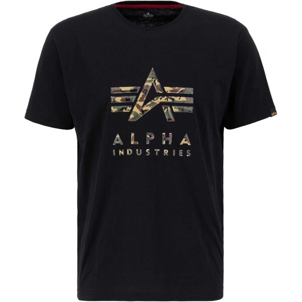 ALPHA INDUSTRIES Tričko Camo PP T hnedá / kaki / zelená melírovaná / 56407624