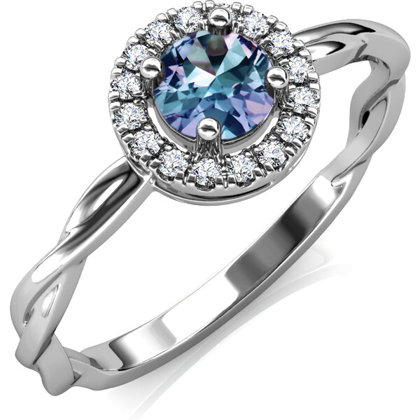 Royal Exklusive Royal Fashion strieborný prsteň pozlátený 18k biele 54110567