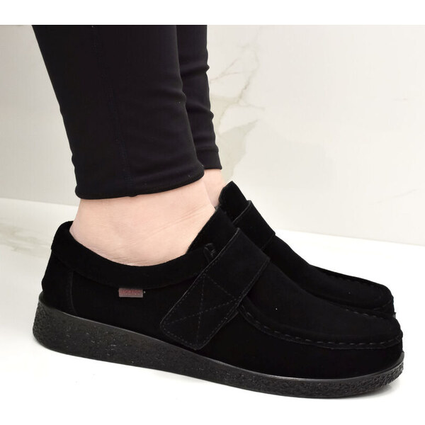 JOHN-C Dámske kožené čierne poltopánky MARINA 36-42 50251994