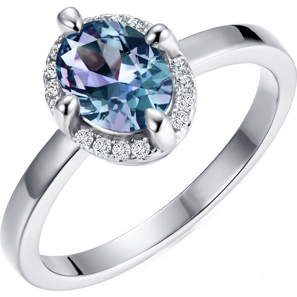 Royal Exklusive Royal Fashion strieborný prsteň pozlátený 18k biele 54110566