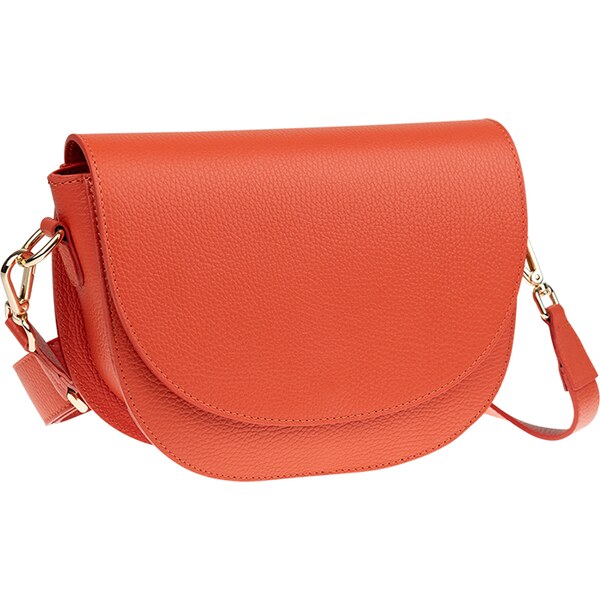 Oranžová kožená talianska crossbody kabelka Ramona Arancione 50174341