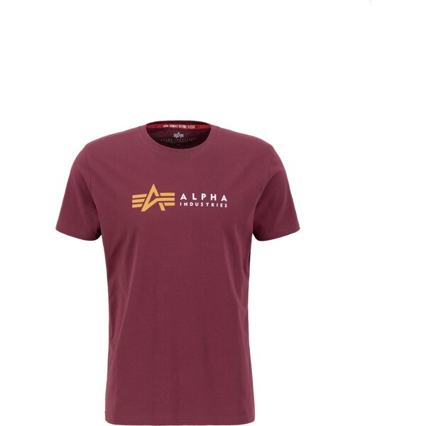 ALPHA INDUSTRIES Tričko neónovo oranžová / burgundská / biela 54151332