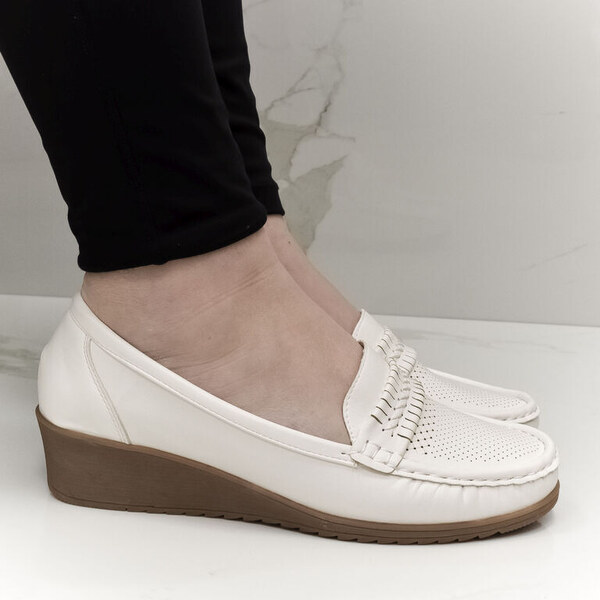 SS Dámske biele mokasíny RAMONA 50284615