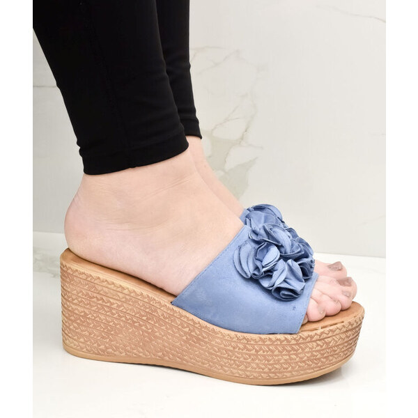 SS Dámske modré šľapky AMORA 50304131