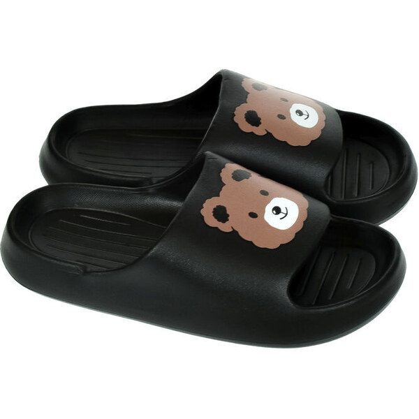 JOHN-C Dámske čierne šľapky TEDDY 50304141