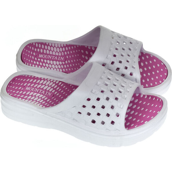 JOHN-C Dámske biele šľapky FERGIE 50304143