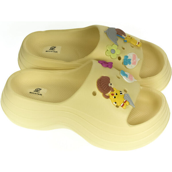 JOHN-C Dámske žlté šľapky LOVE 50304159