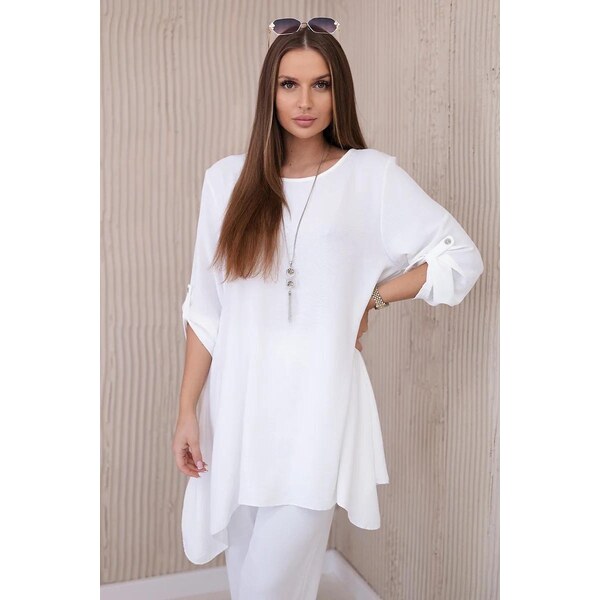 MladaModa 2-dielny komplet nohavíc a blúzky s príveskom model 1025A 50304233