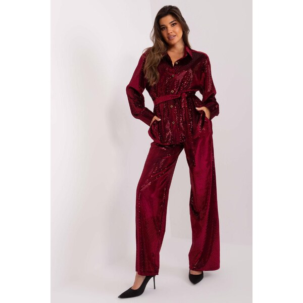 MladaModa Flitrovaný 2-dielny komplet košele a nohavíc model 49808 50304277