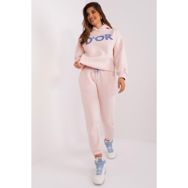 MladaModa Teplákova súprava s nápisom D’OR pudrovo ružová 50304447