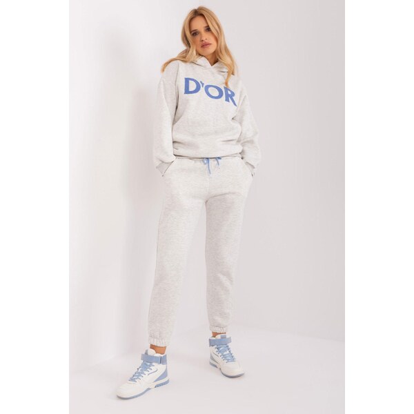 MladaModa Teplákova súprava s nápisom D’OR svetlá šedá 50304445