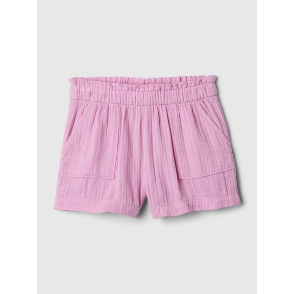 Ružové dievčenské mušelínové kraťasy GAP 50674050